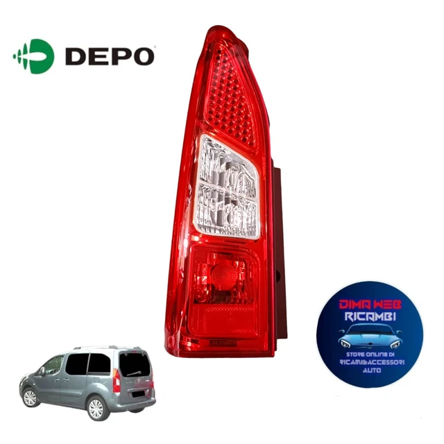 Lentille Feu Stop Arrière Gauche Fumée - Pour Fiat Fiorino 8893 1988-1993, Neuf