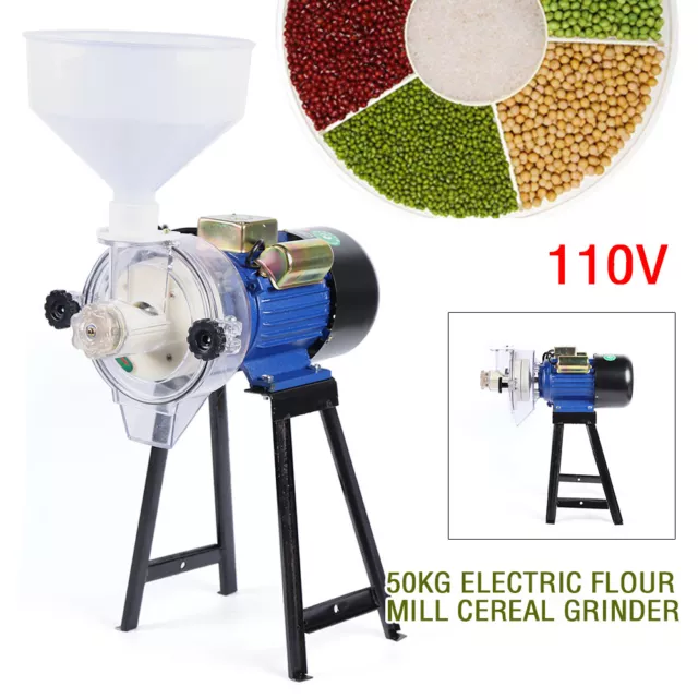 Electric Feed Mill Wet Cereals Grinder Rice Grain Coffee Feed Pellet Maker New