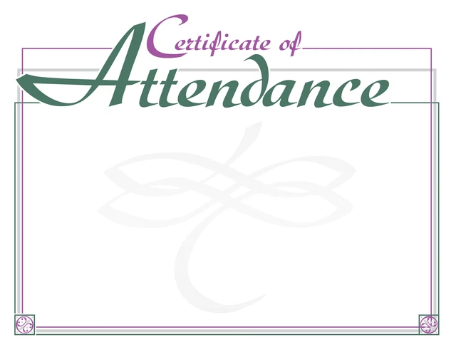Hammond & Stephens Raised Print Certificate of Attendance Recognition  Award, 11