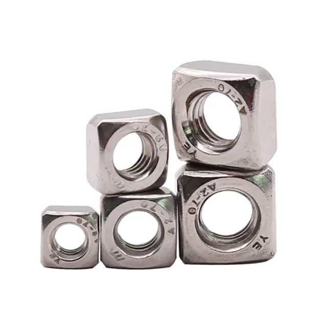 Square Nuts to Fit Metric Bolt & Screw - SUS 201 Stainless Steel M4 M5 M6 M8 M10