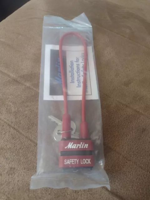 New Marlin Safety Gun Lock + 2 Keys with 12" Cable