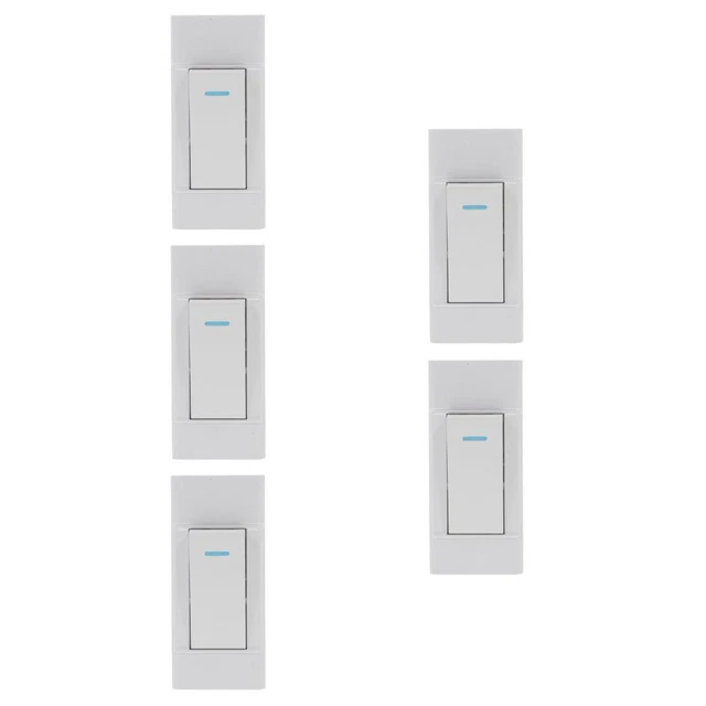 Produktbild von 5er-Pack Geräteschalter 10A 250V – Wippschalter Mit LED-Kontrollleuchte, Inline, Für Tischlampen & Kabel