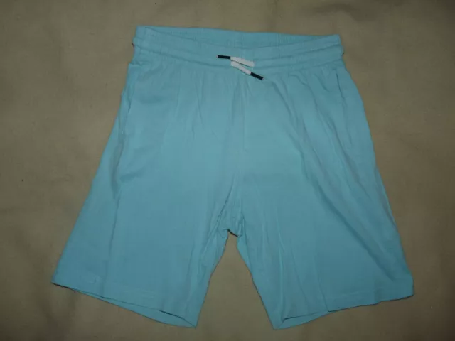 Short élastiqué d'été léger en maille bleu turquoise KIABI garçon 10 ans - TBE