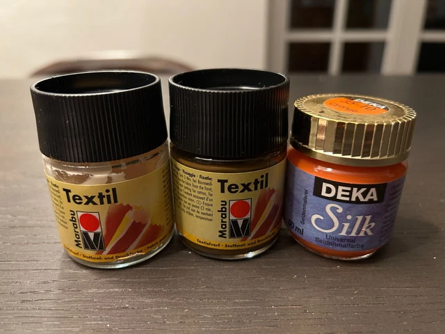3x Pintura textil Pintura de seda Pintura de seda 3x50ml - Marabu & Deka Silk