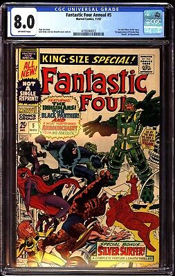 Fantastic Four Annual 5 CGC 8.0 OW 1st Solo Silver Surfer Story 1967