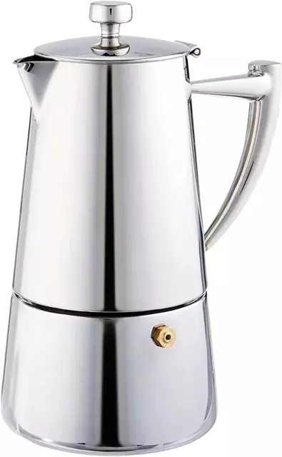 Roma 6-Cup Stainless Steel Stovetop Moka Espresso Maker