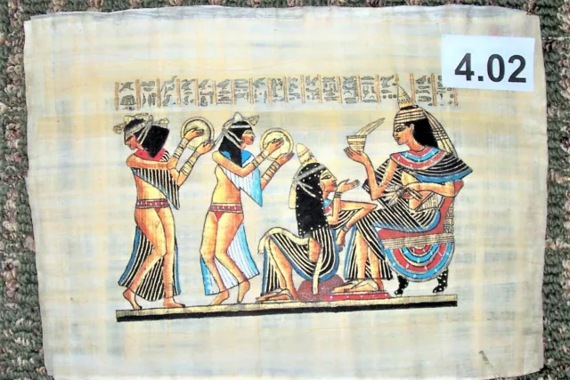 Egyptian Papyrus  Girls are dancing in front of King Tutankhamen , whil *a- 4.02