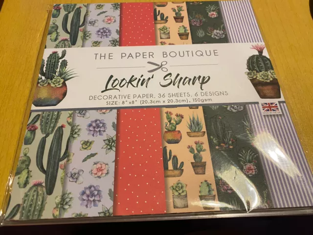 The Paper Boutique - Lookin’ Sharp Decorative Papers - 36 8x8 Sheets - New