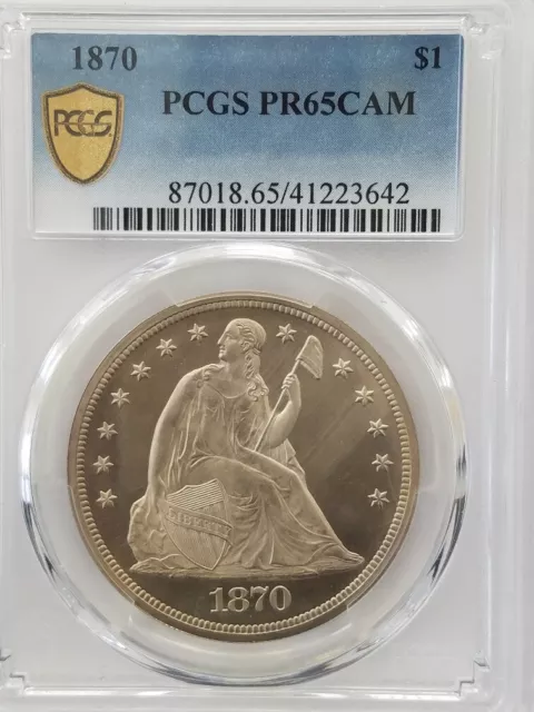 1870 Liberty Seated Dollar PR65CAM PCGS (#PA41223642)