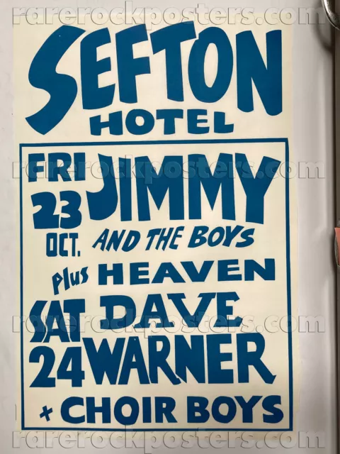 Jimmy & The Boys / Heaven / Dave Warner / Choir Boys ~ Orig 1981 Aust Gig Poster
