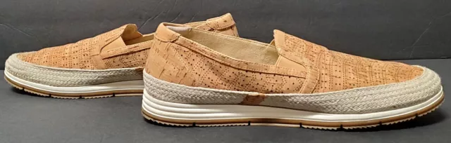 Vaneli Sport Nicki Tan Cork Sneakers Woven Slip On Comfy Loafer Shoes WOM SZ 12N
