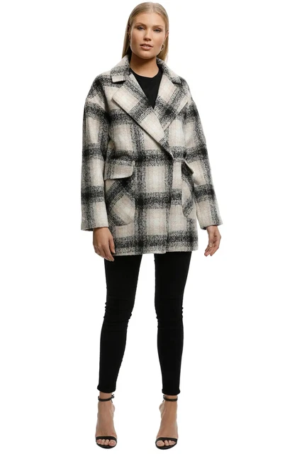 Wish Wire Coat in Black and White Size AU 10