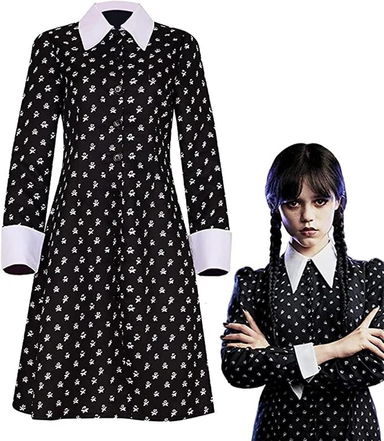 Costume Carnevale Mercoledi Famiglia Addams Serie Tv Netflix Bambina E Donna