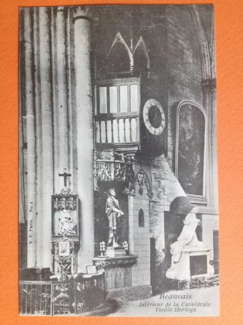 cpa 60 - BEAUVAIS Oise Intérieur de la CATHEDRALE Vieille Horloge