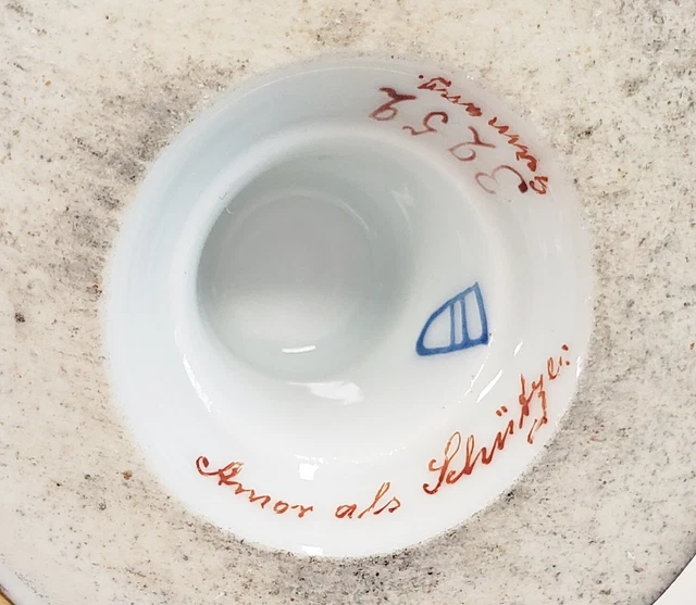ANTIKE DEUTSCHE 19. Jh. handbemalt ROYAL VIENNA PORZELLAN Urne VASE signiert WAGNER 12