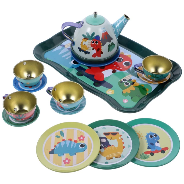 Service À Thé Maison De Jeu Fer Blanc Enfant Jouet Fête Étain