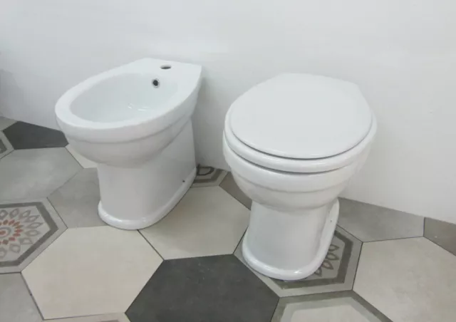 Sanitari bagno a terra installazione tradizionale dal muro water wc bidet sedile