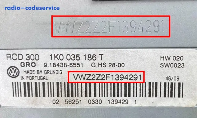 Radio Code für VW AUDI SKODA SEAT Pin Code - Alle Modelle - Geld-zurück-Garantie 3