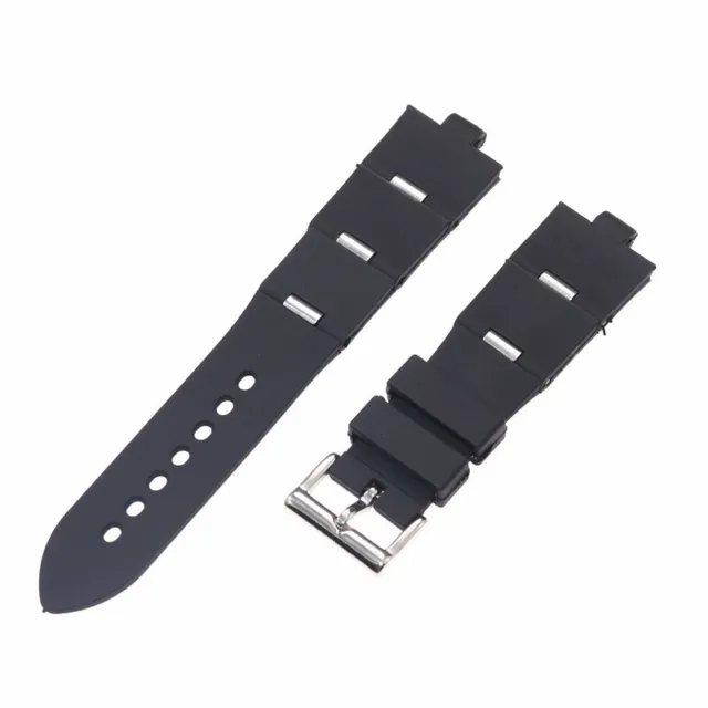 Silicone Strap For Bvlgari Diagono DP42C14SVDGMT Rubber Watch Band Replacement