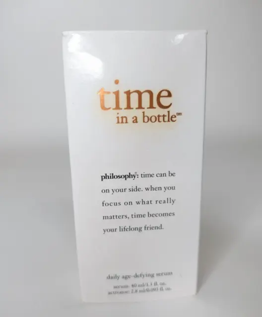 Philosophy Time in a Bottle Age-Defying Serum 1.3 oz and Activator NEW