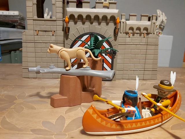 PLAYMOBIL 3875 TRACKERS Canoe - Western Native American Set - 100% ...
