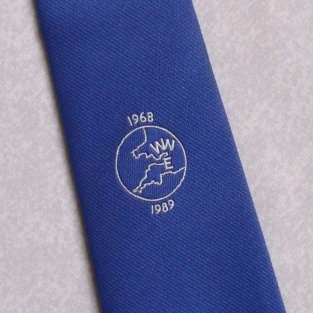 Tie Necktie Mens Vintage Crested Club Association Society 1968-1986 England