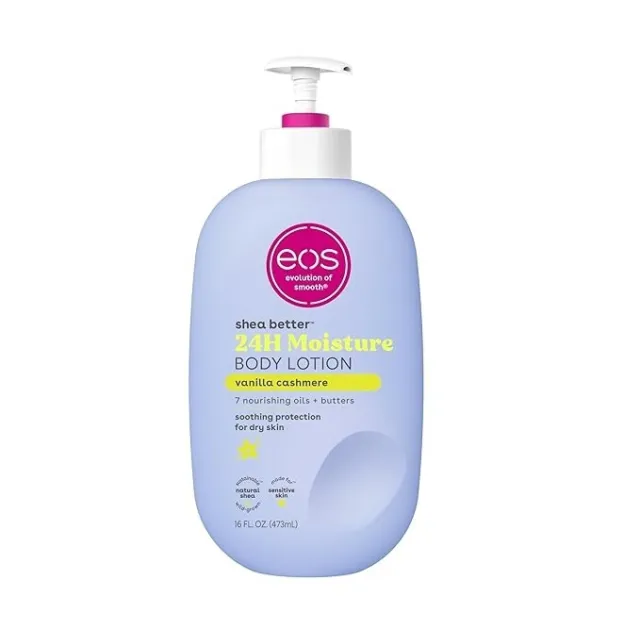 eos Shea Better Body Lotion for Dry Skin | Vanilla Cashmere |16 oz