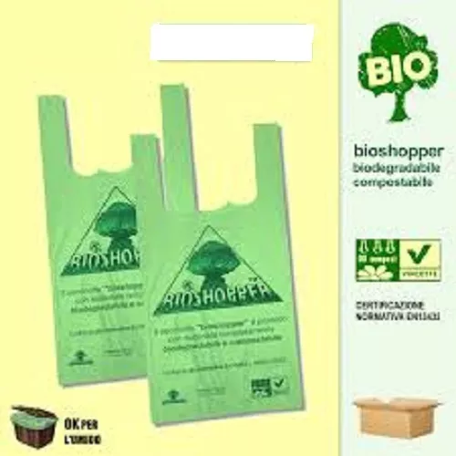 Shoppers Buste Biodeg. Compostabili A Norma En13432 Misura Media 30X53 Kg.4.