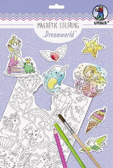 URSUS 2 Blatt Magnetic Coloring Dreamworld | Stück | In Papierverpackung | 2020