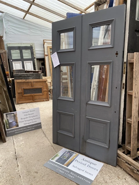 DOUBLE DOOR LOOK - FRONT ENTRANCE DOOR - NEW REPRODUCTION Edwardian / Victorian