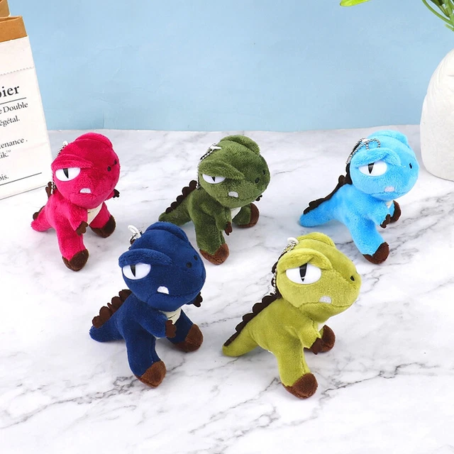 12CM Dinosaur Doll Pendant T-Rex Plush Toy Keychain Pendant Plush Stuffed T@-@