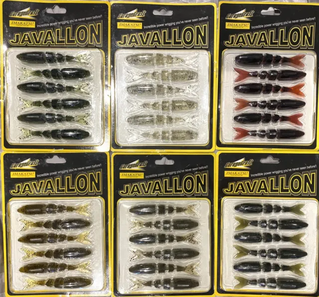 6 X IMAKATSU Javallon 90mm Soft Plastic Jointed Swimbait SALE🚨Lures 🐟💦💦japan