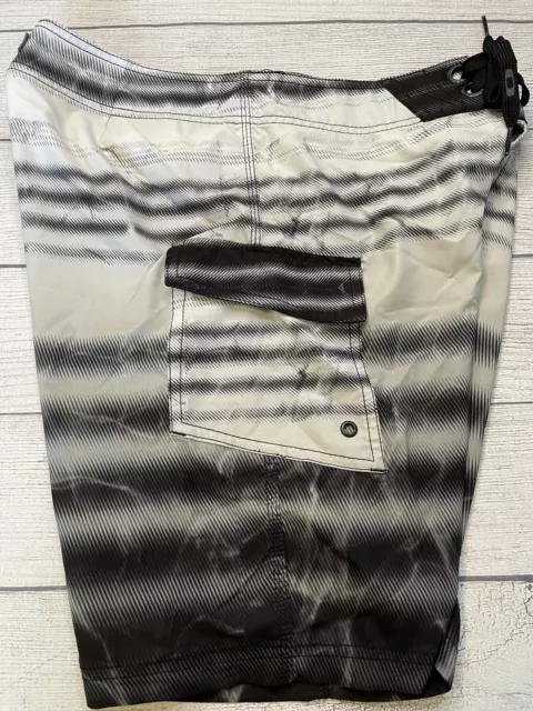 Oakley Sz 32 Gray Tan White Tie Dye Swim Surf Board Shorts Pocket Unlined