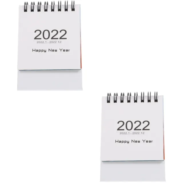 2 Pc Weiß Papier Mini Tischkalender Büro To-Do-Liste & Notizen-Kalender