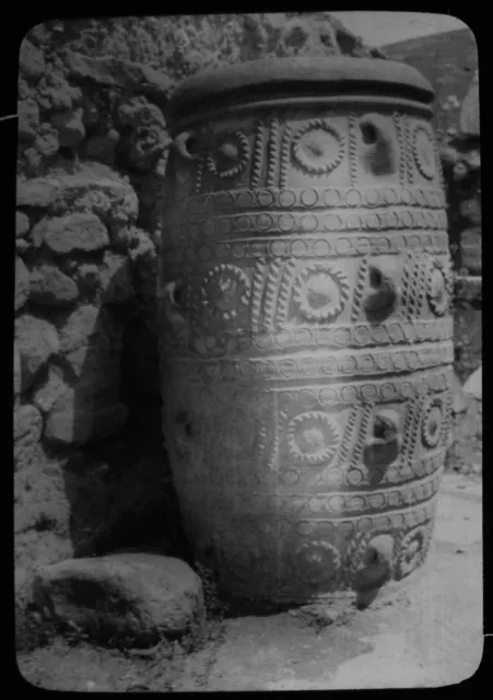 Antike Magische Laterne Schiebe Ölglas Knossos Kreta C1912 Foto Griechenland