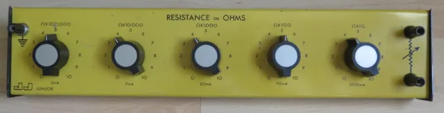 J.J. Lloyd Instruments, 5 Decade Resistance Box, 10ohms to 1,111,100ohms