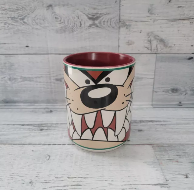 Vintage 90s Looney Tunes Taz Tasmanian Devil Coffee Mug Warner Bros 1998 Gibson