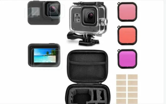 Kit de accesorios para paquete GoPro Hero 8 incluye carcasa impermeable anti niebla