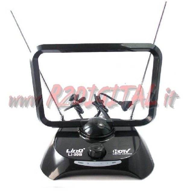 ANTENNA TV DVBT UHF 38 dB DIGITALE TERRESTRE AMPLIFICATA INTERNA TELEVISORE FM EUR 20,98