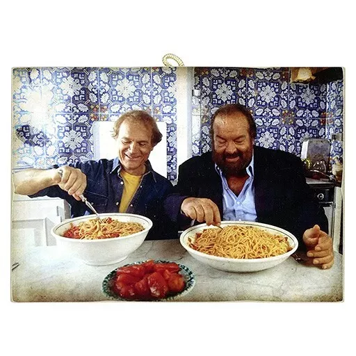 KUSTOM ART Picture Bud Spencer und Terence Hill. 18 x 25 cm.