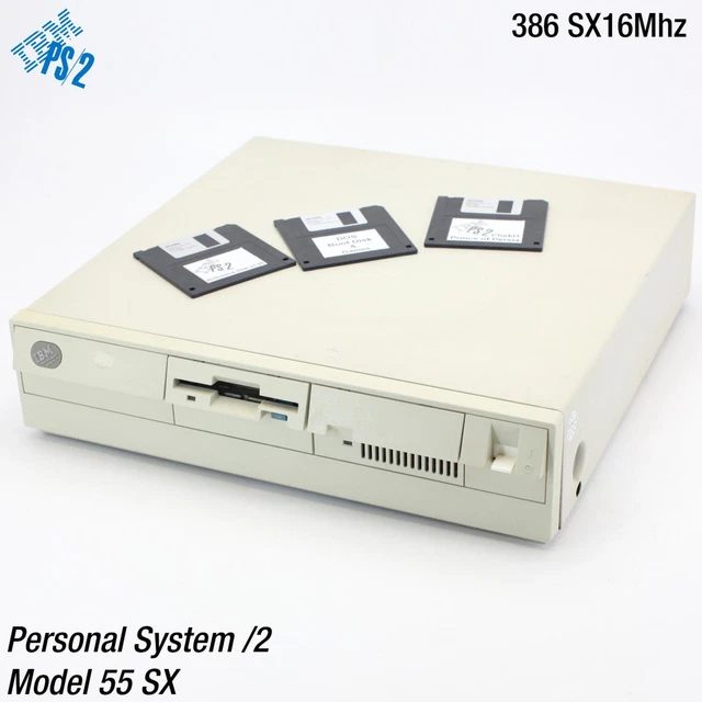 IBM PS/2 PERSONAL System/2 Model 55 Sx Computer 386 Sx 16Mhz Computer ...