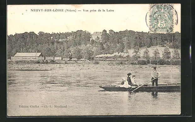CPA Neuvy-sur-Loire, Vue prise de la Loire 1906