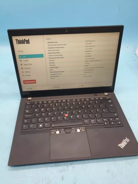 Lenovo ThinkPad T14 Gen 1 14" i5-10210U @1.6GHz 8GB,BIOS BOOT ,SL26