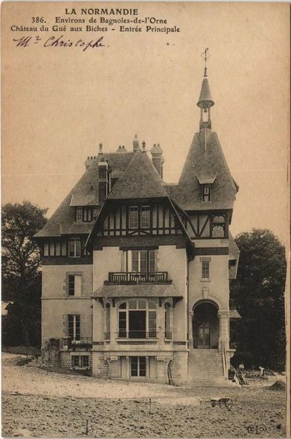 CPA BAGNOLES-de-l'ORNE-Cháteau du Gué aux Biches-Entrée Principale (29784)