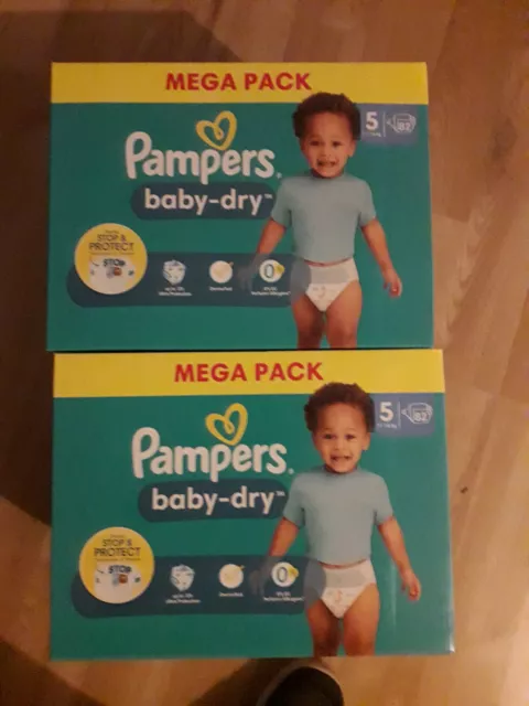 Pampers baby dry couche taille 5 (11-16 kg ) dans cartons d'origine.164 couches