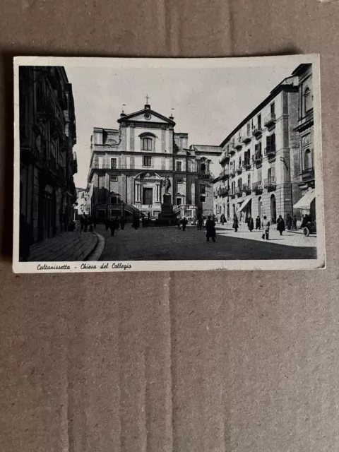 Cartolina Caltanissetta - Chiesa Del Collegio - Viaggiata 1951