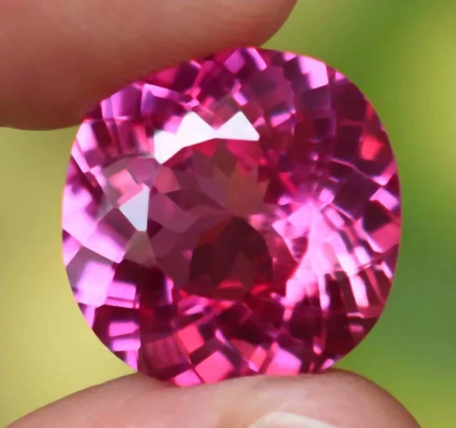 Flawless 12.55 Ct Naturel Rare Mogok Rose Rubis Certifié Coussin Forme...