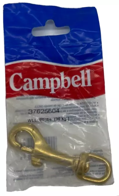 7625604 CampBell 3/8" Bolt Snap Quick Swivel Oval Eye Bronze Polished 5025B