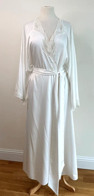 Bellissimo Abito Vintage Lusso Janet Reger In Avorio Nuovo Etichette Taglia 18