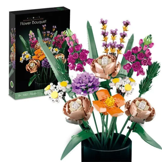 10311 Icons Orchid Artificial Plant Building Set with Flowers,Home DIY Decora UK